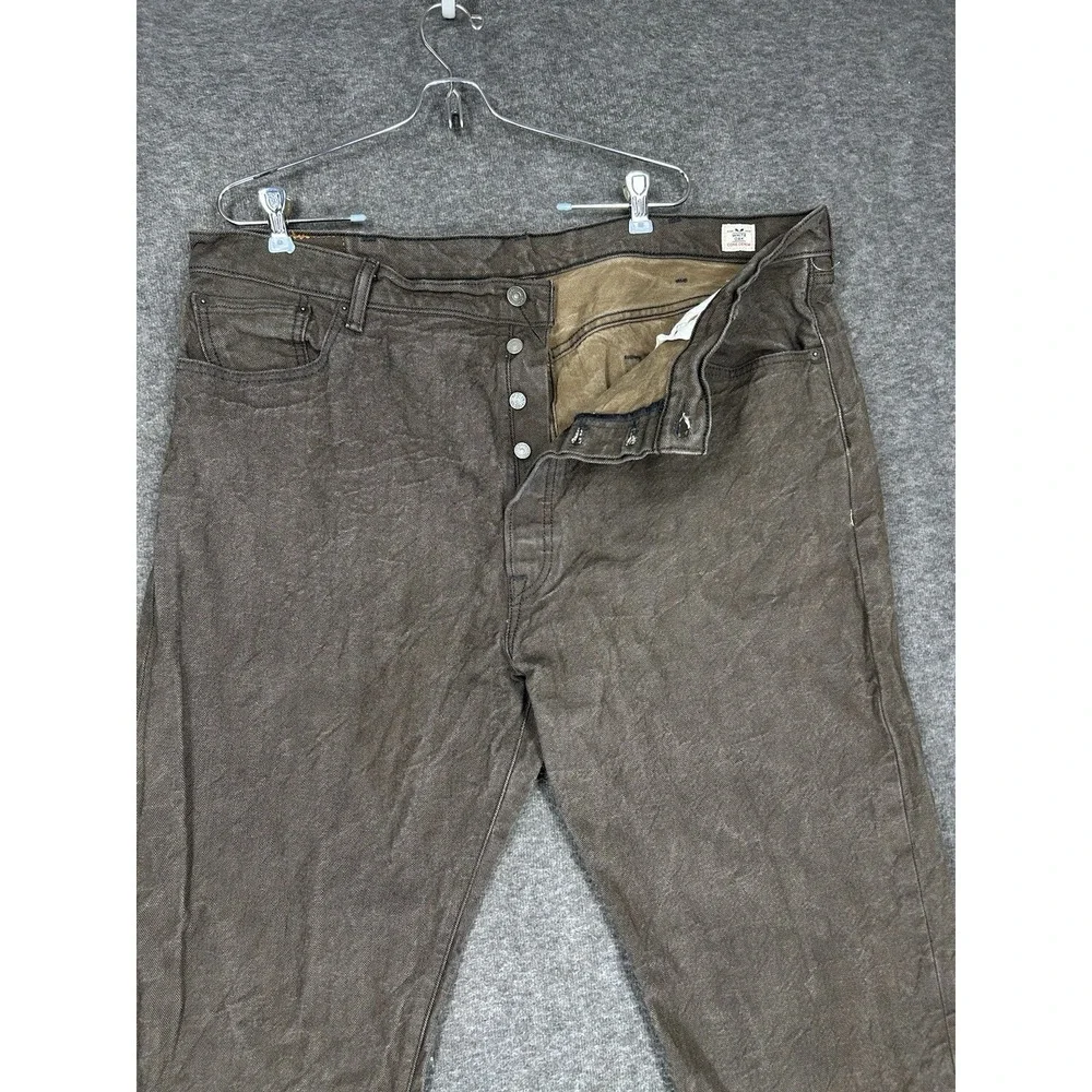 Levis‎ 501xx Jeans Mens 44x32 (fits 42x30) Dark Brown White Oak Cone Denim